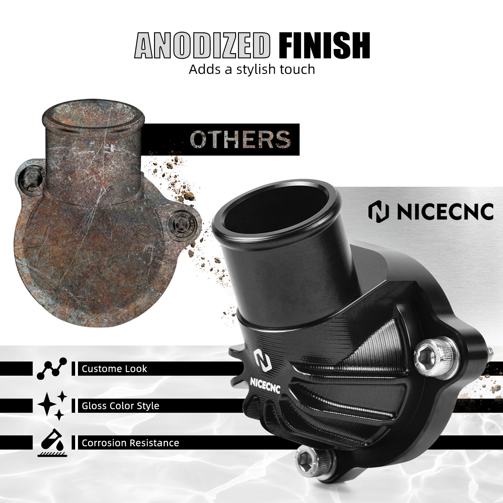 ترموستات الإسكان غطاء انبوب ماء اتصال ل KTM 790 890 Duke Adventure/R 2018-2025 Husqvarna Norden 901 22 2023 2024 2025