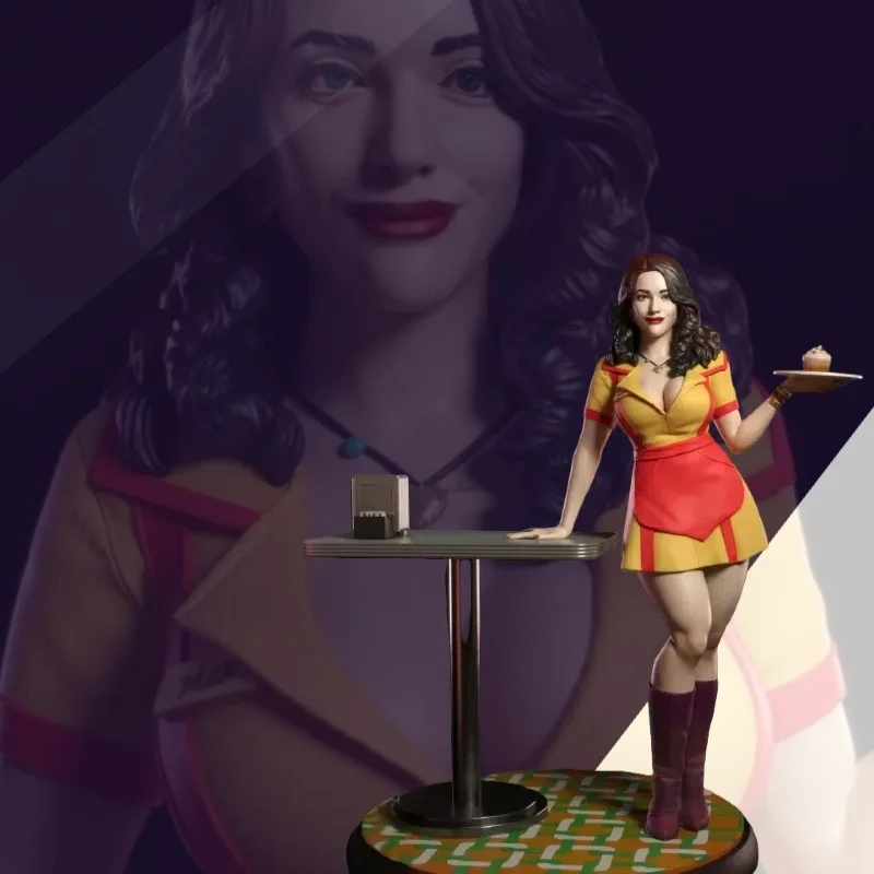 

1/10 Ratio Column Resin Figure White Model Kit Beautiful Waitress Hobby Miniature Toys Unassembled Unpainted Diy Diorama