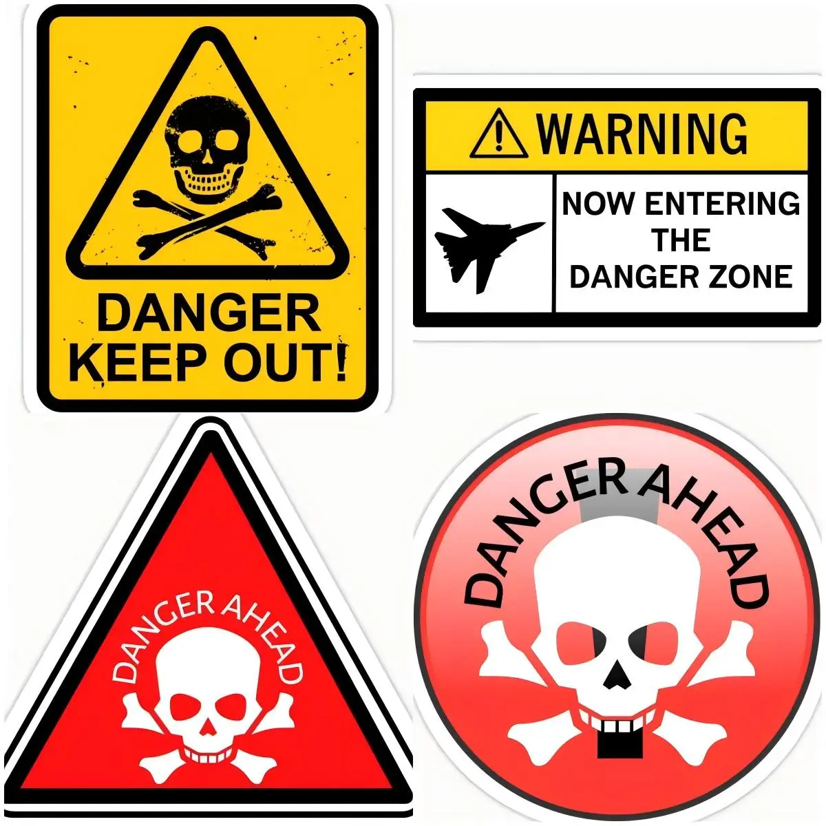 

Danger Zone Car Sticker Sunscreen Fashionable Decals Creative Graffiti Decor