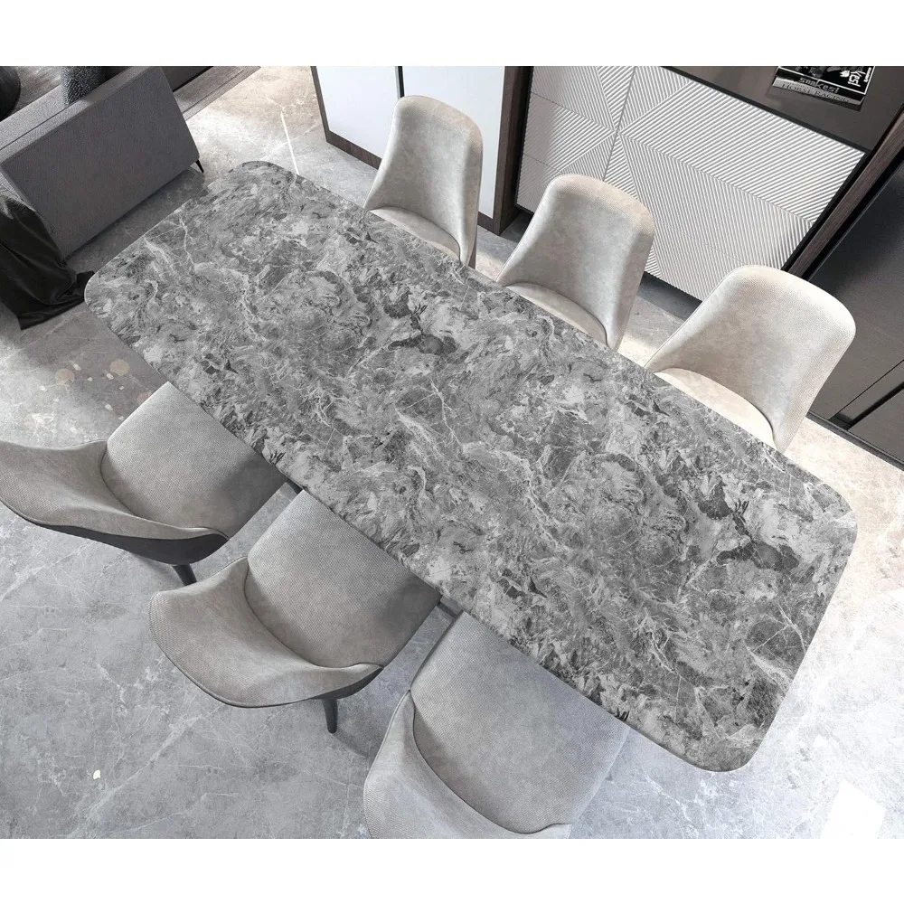 Classic Grey Marble Vinyl Auto Wrap Protector - Waterproof, Heat-Resistant, 3D Thick, 24x356 for Auto Modification Wallpaper