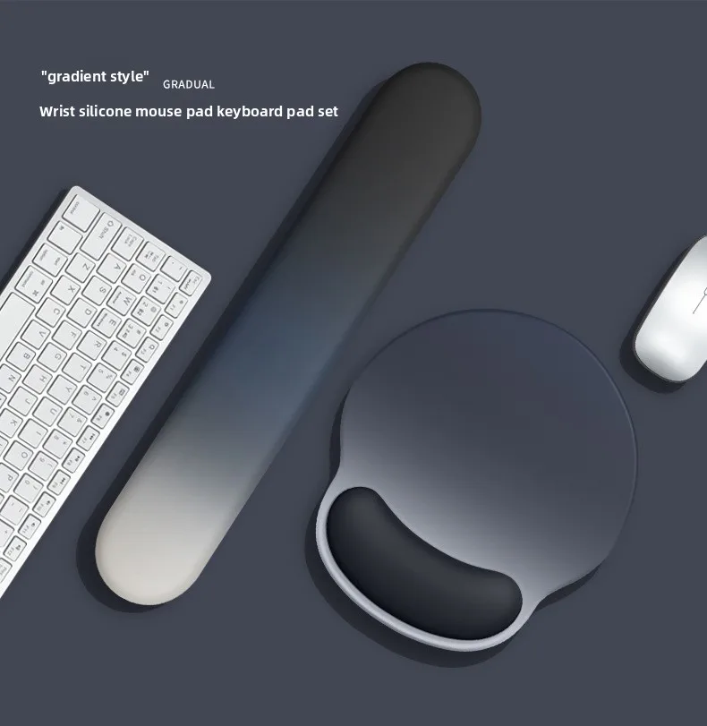 Gradient Handgelenkauflage Tastatur-Maus-Set Ergonomische Schreibtischunterlage für Büro und Gaming 7 Farben 3 Konfigurationen – Detail 1
