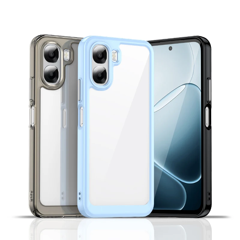 For OPPO A6X Case For OPPO A6X Cover Coque Funda Hard Translucent Soft Frame Shockproof Phone Clear Case OPPO A6X