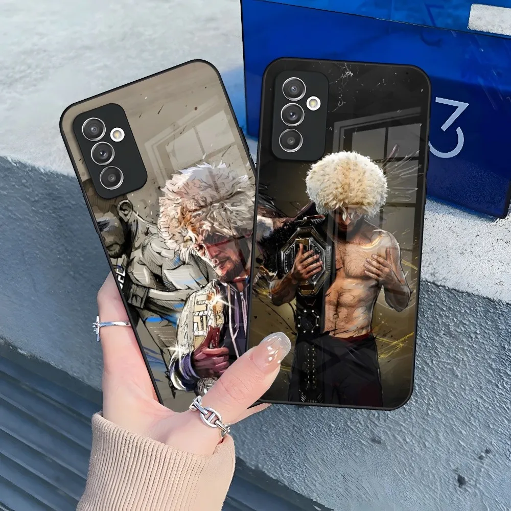 kHabib Nurmagomedov Phone Case for Samsung Galaxy S24 S23 S22 S21 S20 A24 A34 A54 A53 Note20 M54 Fe Ultra Plus Glass