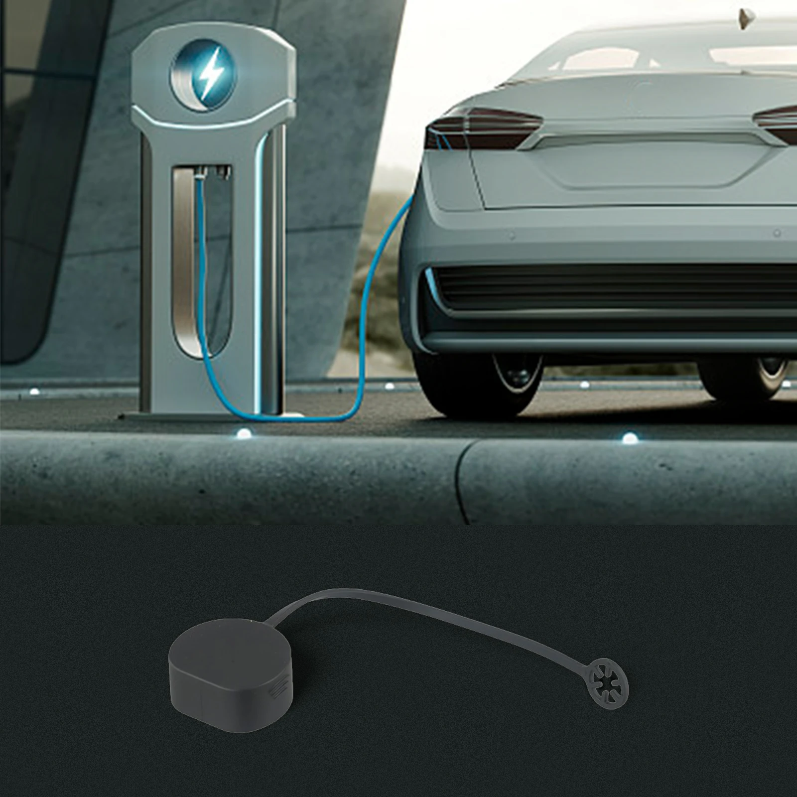 Electric Vehicle Charger Plug Port Cover Type 2 Plug Protective Cover PVC Charger Plug Port Cover Electrical Equipment Supplies