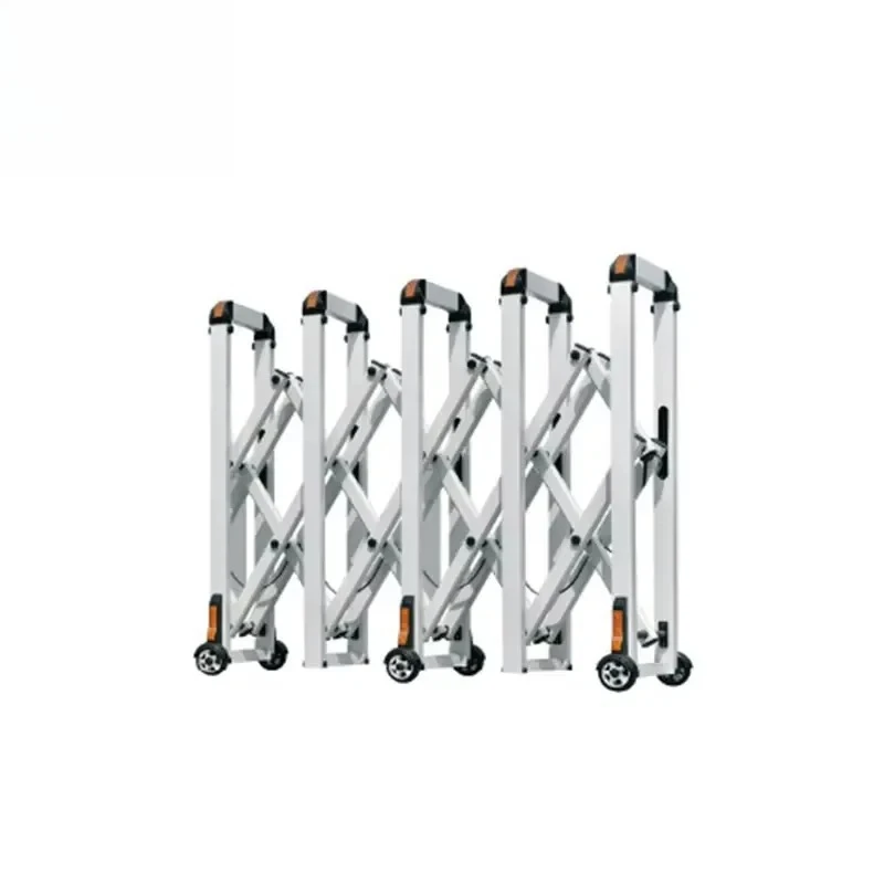 Security Barrier Sliding Gate Retractable Fence With Wheels Telescopic Fence Aluminum Road Block Retractable Barrier