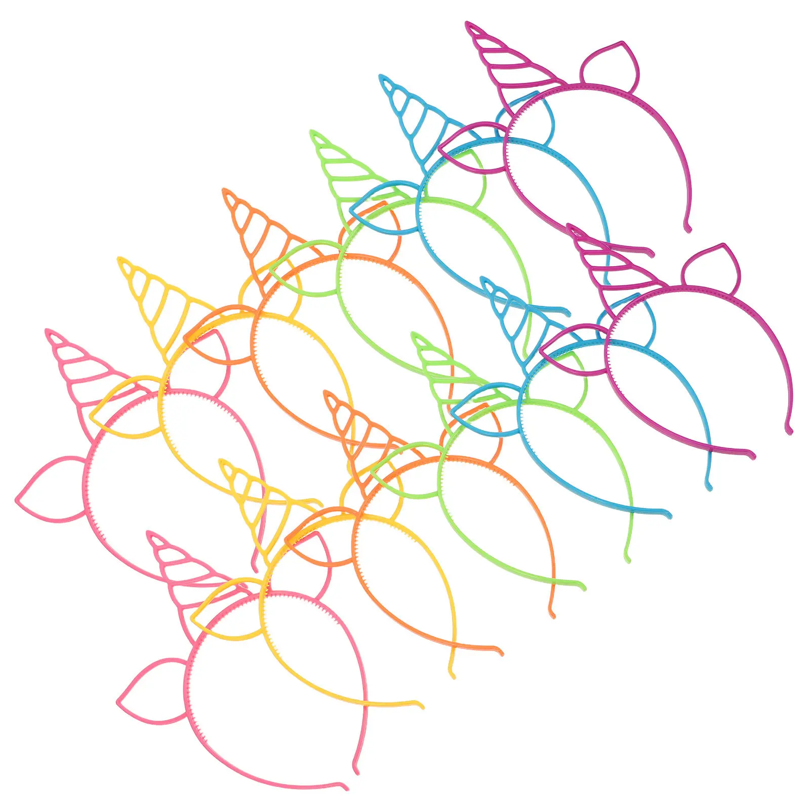 30Pcs Headbands Candy Colored Plastic Hair Hoop Party Hair Band Birthday Cosplay Party Favors Creative Accessory