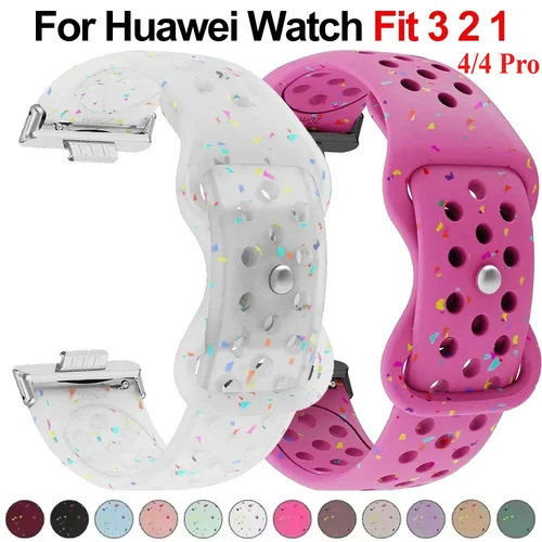 Imagen 1 del producto Correa deportiva de silicona para Huawei Watch Fit 4/4 Pro, pulsera para reloj inteligente, Correa para Huawei Watch Fit3 Fit2 Fit1