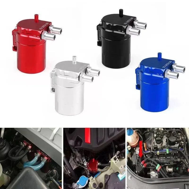 300ml Aluminum Oil Catch Can Universal Engine Waste Oil Separator Tank Replacement Parts