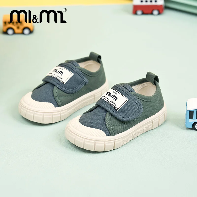 

M1&M2 Unisex Children’s Canvas Shoes 2025 - Spring Autumn Soft Rubber Sole Sneakers, Candy Color Breathable for Boys Girls