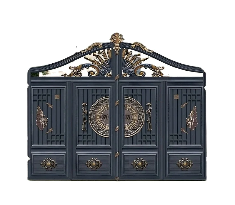 European Modern Luxurious Aluminum Villa Gate Custom Weatherproof Outdoor Manor Garden Courtyard Decorative Entry Gate