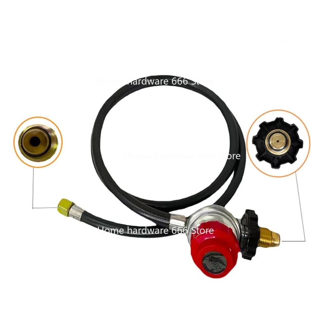 4FT High Pressure Valve Propane 0-20 PSI Adjustable Gas Turkey Pot Pressure Reducing Valve Pipe 3/8 
