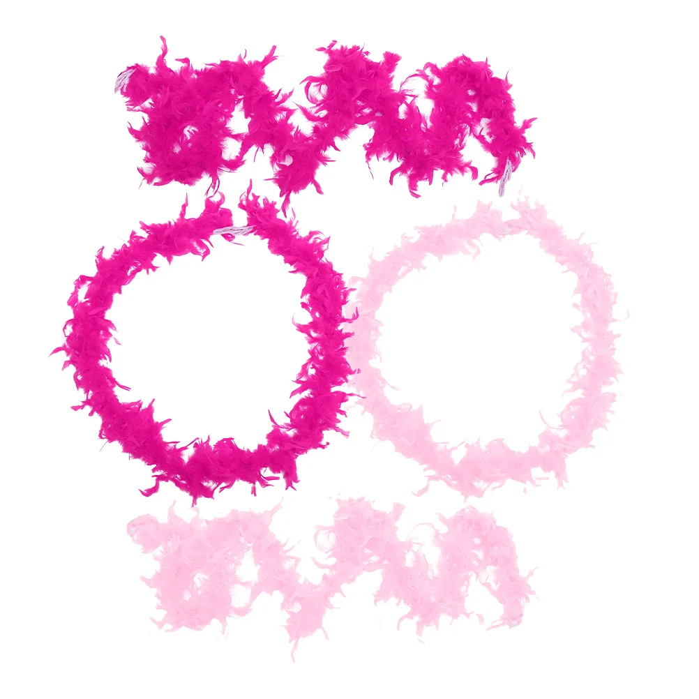

4Pcs Plume Trim Strips for DIY Craft Making Accessories Boa for Sewing Party Costume Decoration Long Trims Women Boas