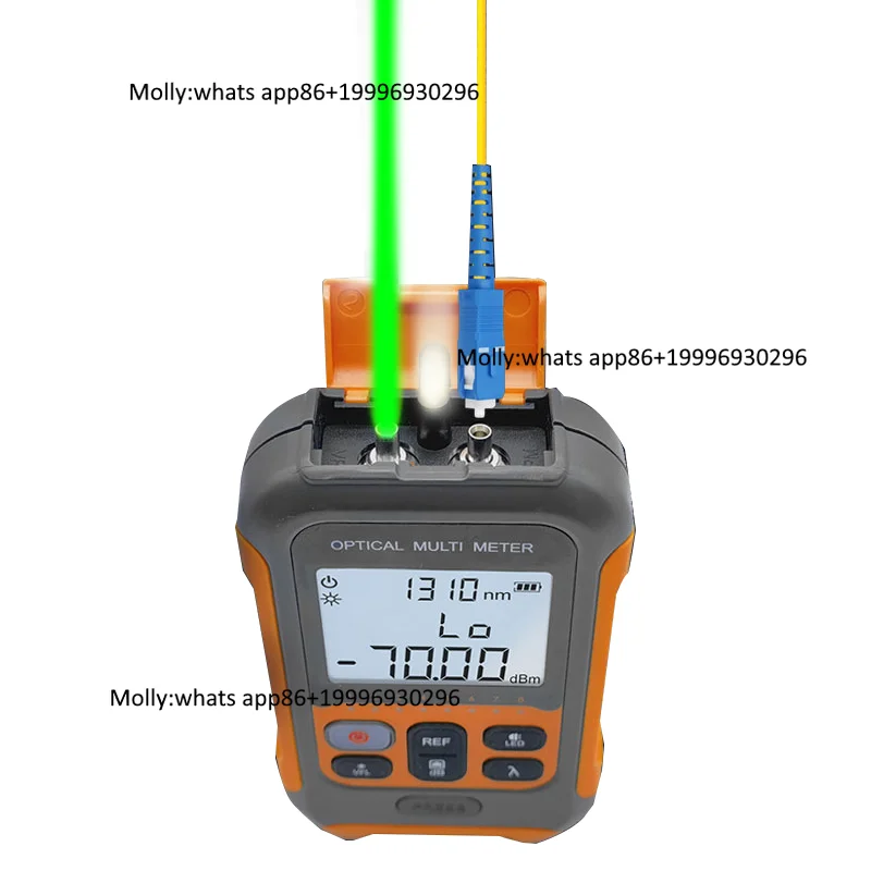 SHRUI 4-in-1 Green Light Optical Power Meter OPM&VFL Green Visual Fault Locator Network Cable Tester LED Lighting