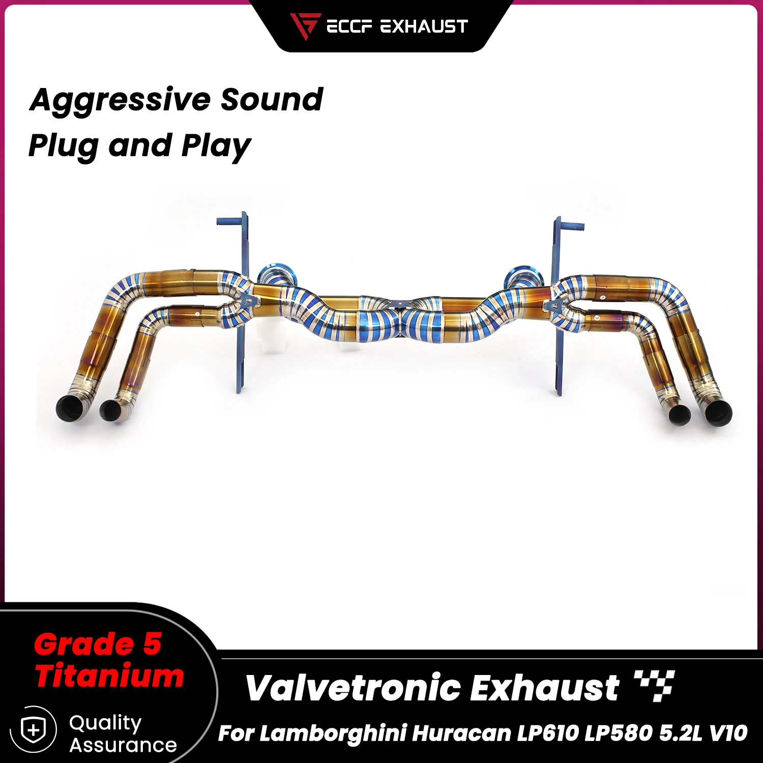 

Sporty Exhaust Sound Titanium Catback Exhaust For Lamborghini Huracan LP610 LP580 5.2L V10 Performance Upgrade Easy Installation