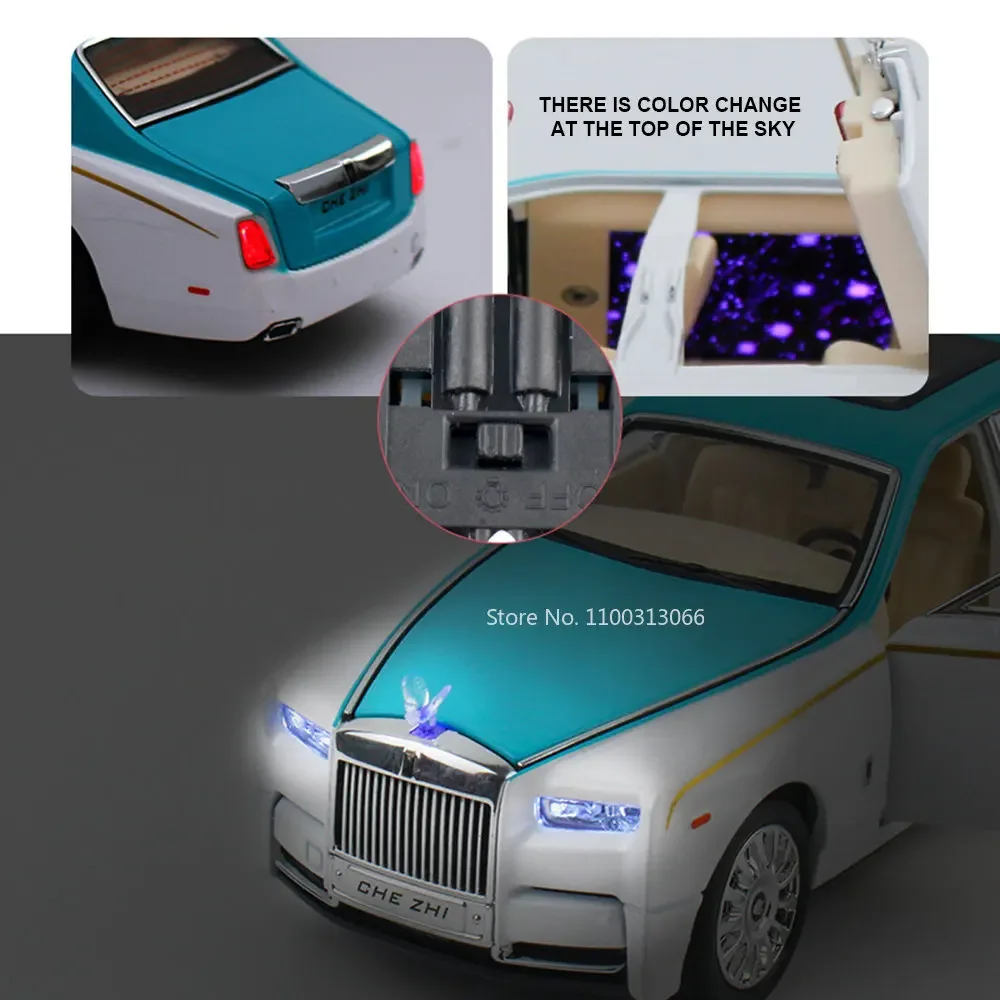 1:24 Rolls Royce Phantom Dawn modèles miniatures voitures alliage moulé sous pression jouets véhicules modèle retirer voiture jouets garçons Festival cadeaux