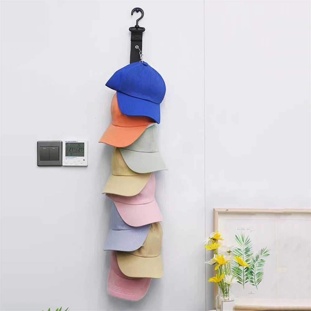 1PC Wardrobe Storage Hanger Hanging Closet Organizer Caps Vertical Shelf Rack F…