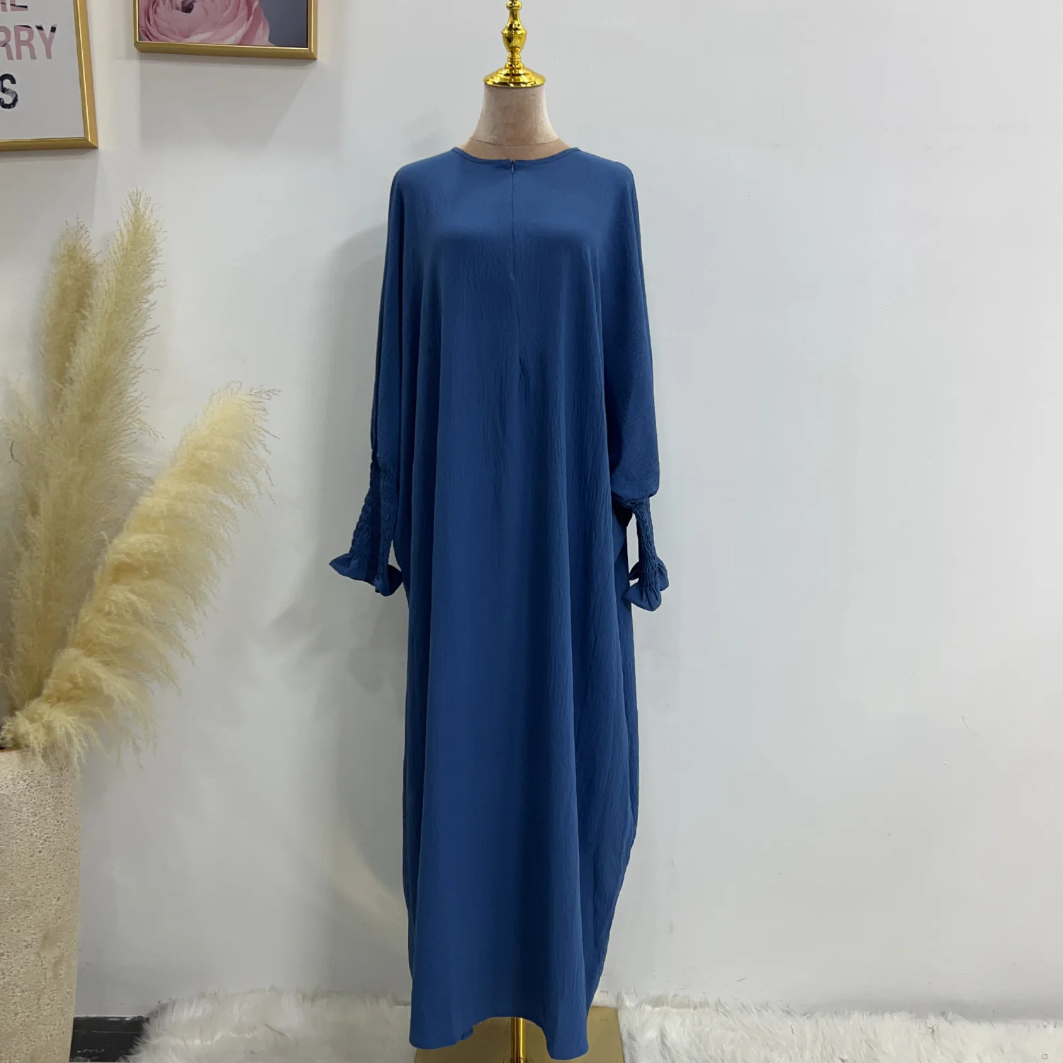 الشرق الأوسط دبي تركيا الصلبة فستان خفافيش Tiktok للمرأة فستان طويل