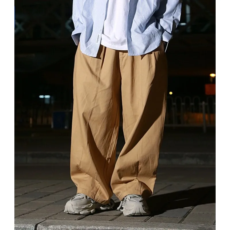 Korean Style Oversized Baggy Wide Leg Pants for Men Japanese Fashion Streetwear Men's Harajuku Casual Cargo Pants Men Clothing