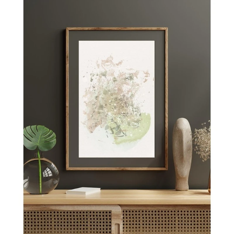 

2D/Flat Japandi Minimalist Wall Art Poster, Pastel Abstract Modern Frameless Canvas Painting for Living Room and Bedroom Decor