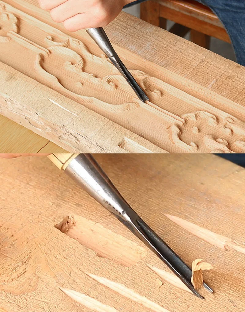 3-teiliges Holzschnitzmesser-Set, Hand-Schnitzmesser, flaches, rundes und dreieckiges Holzschnitzmesser, 1 cm, 2 cm, 3 cm – Detail 5