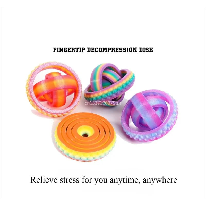 3D-gedrucktes kreisförmiges Herz-Dekompressionsspielzeug, geistentspannend, ruhiges Spielzeug, Stress, Angstlinderung, lustige Neuheit, sensorisches Werkzeug, Neu 2025,