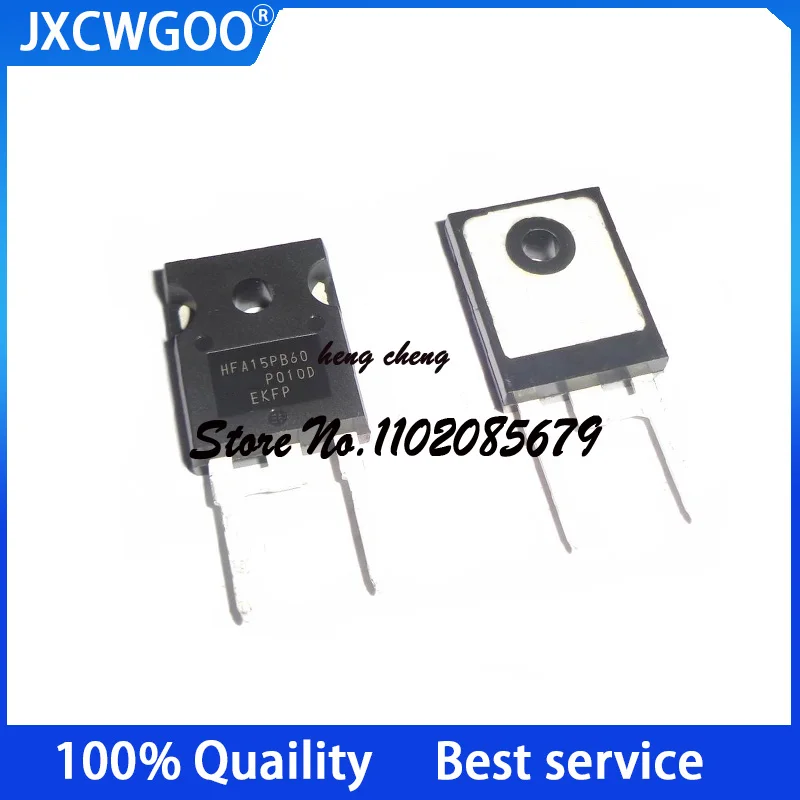 10PCS 100% New Original HFA15PB60PBF HFA15PB60 TO-247 600V 15A 42ns fast recovery/ultra fast recovery diode