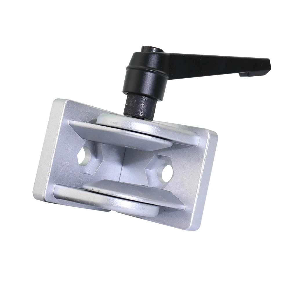 1 pz pressofuso in lega di zinco flessibile perno giunto connettore cerniera angolare per profilo in alluminio raccordi ad angolo retto 30/40