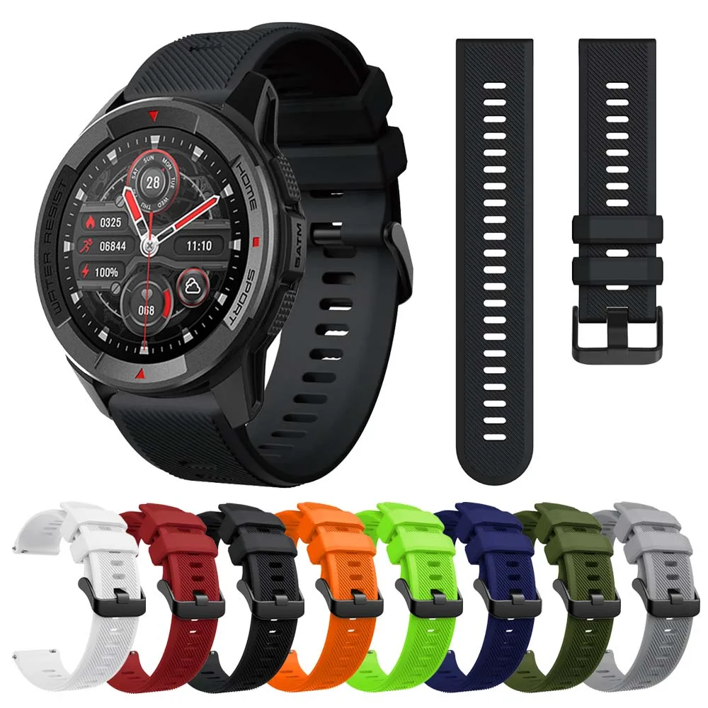 22mm Sports Silicone Strap For Mi bro Mibro Watch X1 / Mibro Watch A1 A2 C3 Lite2 Band Bracelet Watchband Smartwatch Accessories