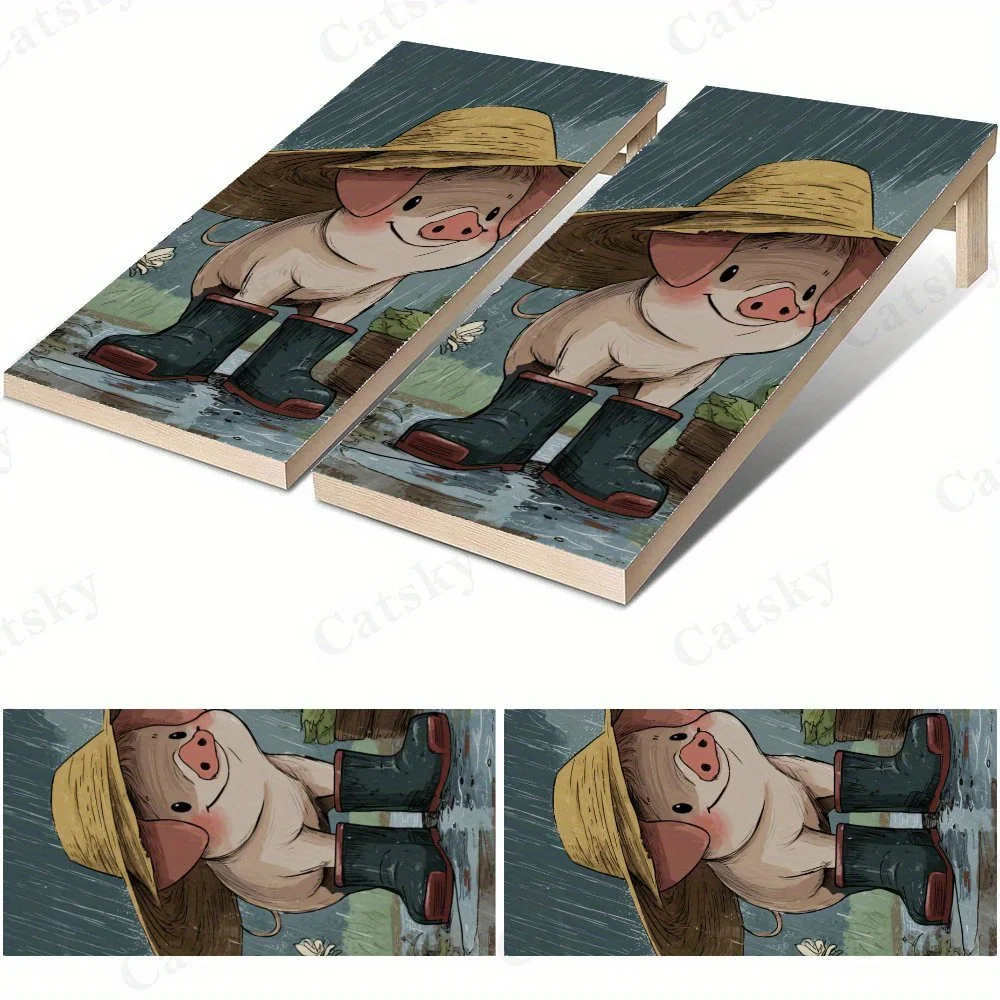 Pig with Straw Hat i - Sandbag Board for Fitness Training, Heavy-Duty Wear-Resistant Sandbag Boards for Home Gym and Outdoor Wor