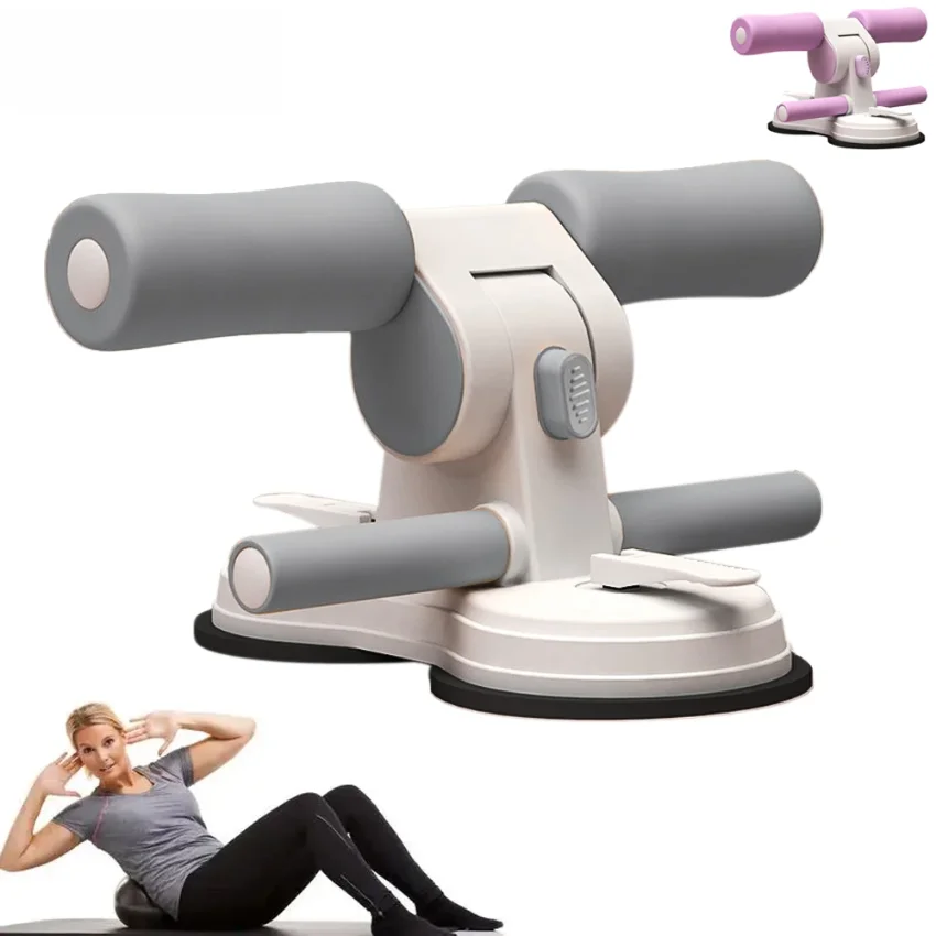 Portable Sit Up Exercise Equipment with 2 Strong Suction Cup and Adjustable Foot Holder,Abs Master Assistant Device for Home