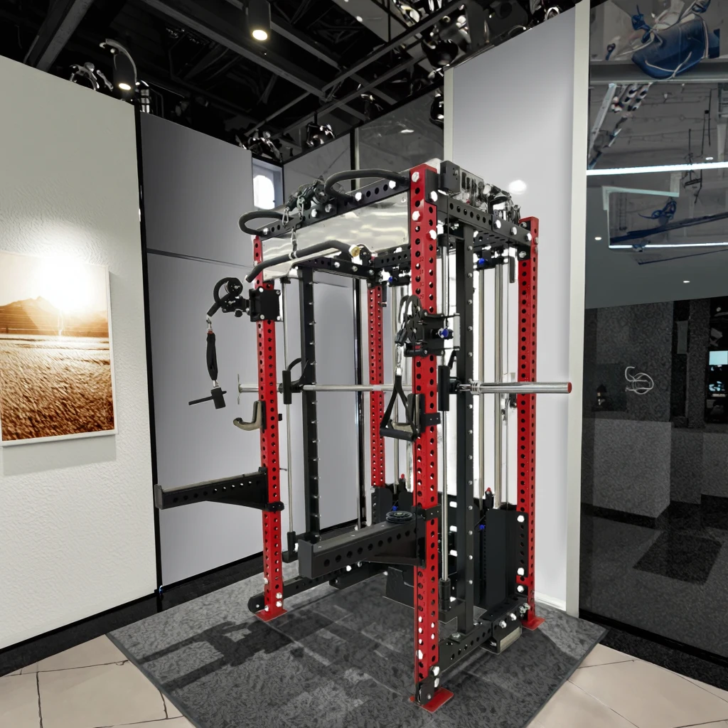 Gym Equipment Multi Functional Trainer Power Rack With Cable Crossover Functional Squat Rack Smith Machine New
