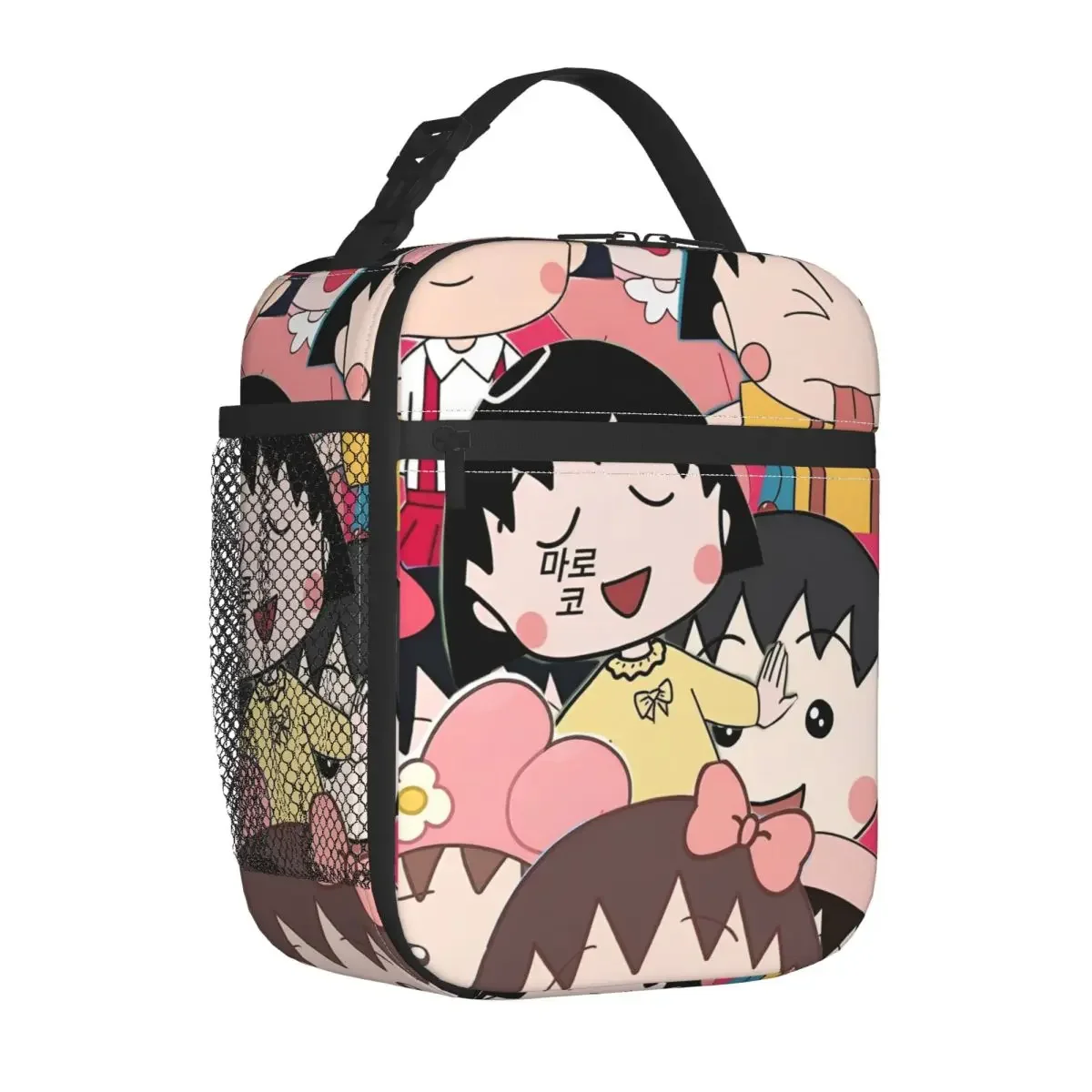 Chibi Maruko Chan Japan Anime Thermal Insulated Lunch Bags for School Portable Bento Box Cooler Thermal Lunch Boxes