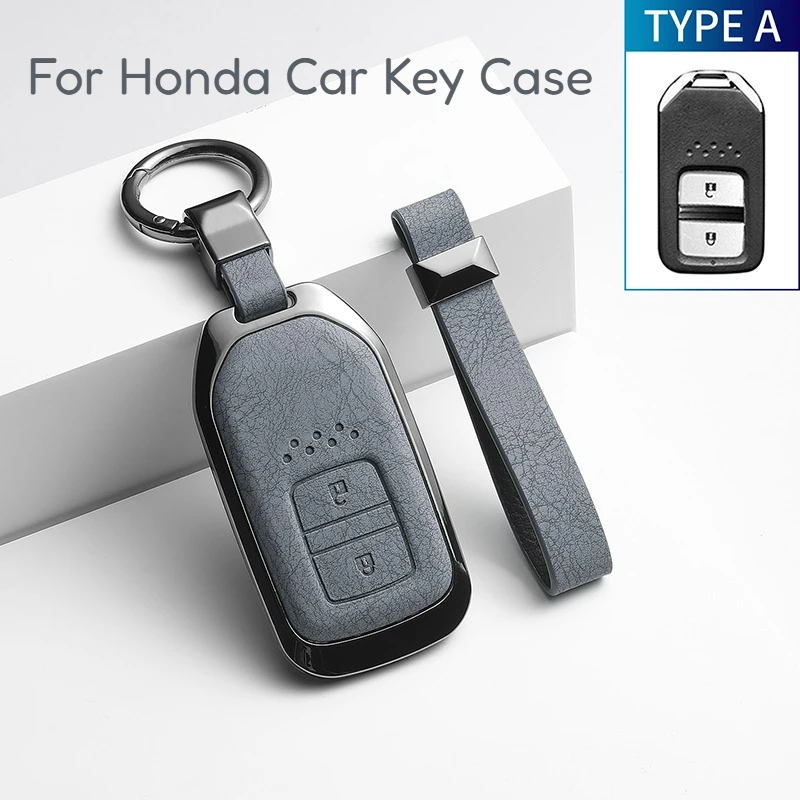 2/3/4 Buttons Zinc Alloy Car Key Case Cover for Honda Civic Accord CR‑V HR‑V Pilot Odyssey Fit ZR‑V Jazz 2010‑2026 Accessories