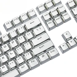 Electroplated imitation metal keycap mechanical keyboard Raytheon 104 keys 87 personalized light transmission 108 gold 98 silver