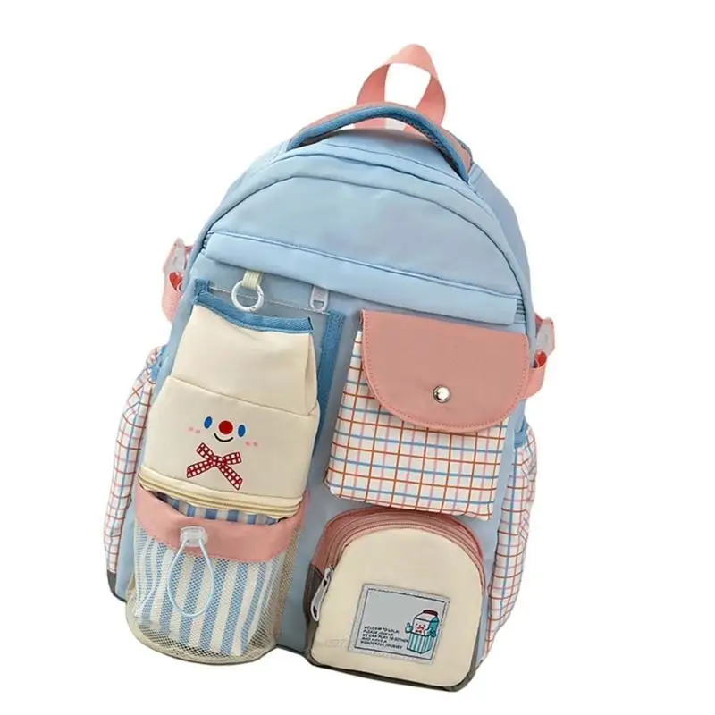 حقيبة سفر X5XA للمراهقين، حقيبة ظهر مدرسية جمالية، أنماط يابانية، حقائب نهارية غير رسمية، حقيبة ظهر بألوان متباينة #3