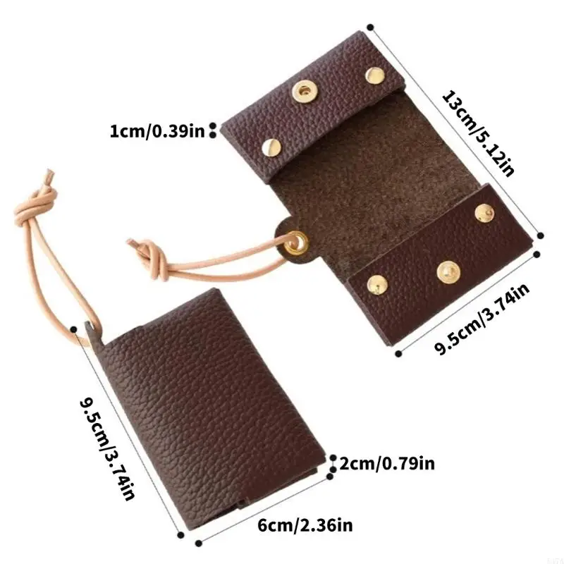 Держатель карманной ткани для кошелька кожаной кожаный аксессуар для бречу