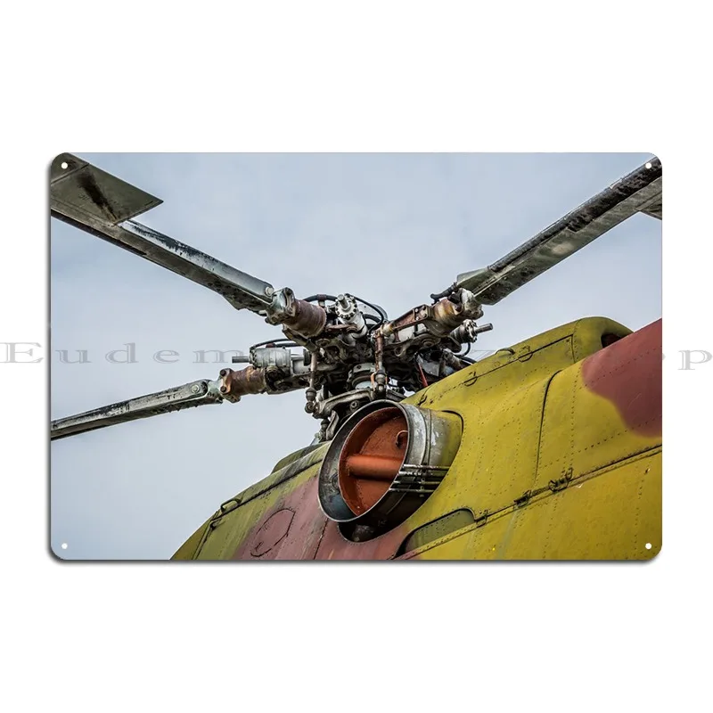 Helicopter Propeller Metal Plaque Garage Club Party Personalized Designing Wall Cave Tin Sign Poster