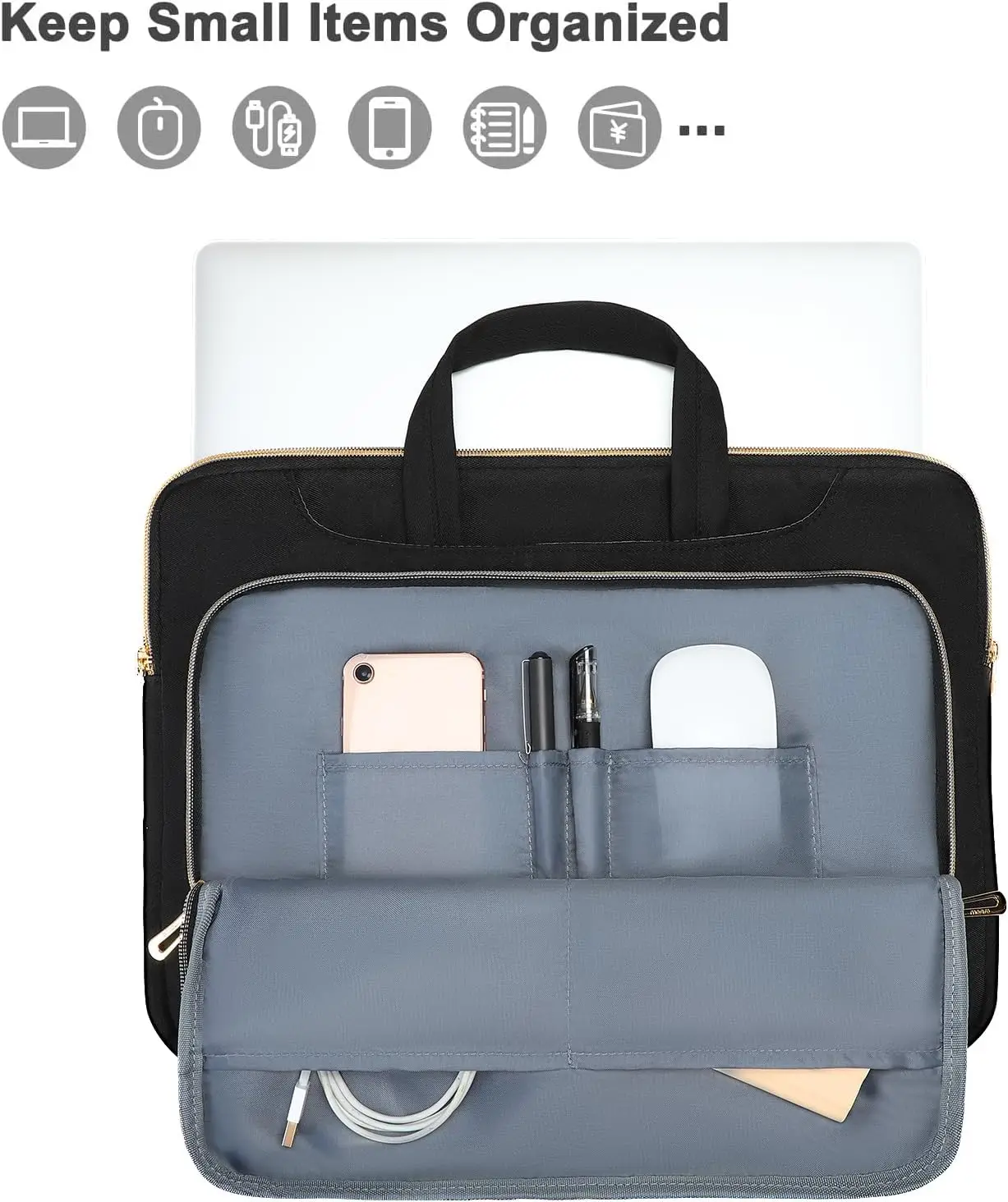 Protective Laptop Bag Computer Handbag for MacBook Air 15 inch A2941 Pro16 M3 A2991 HP Dell Asus Notebook Messenger Shoulder Bag