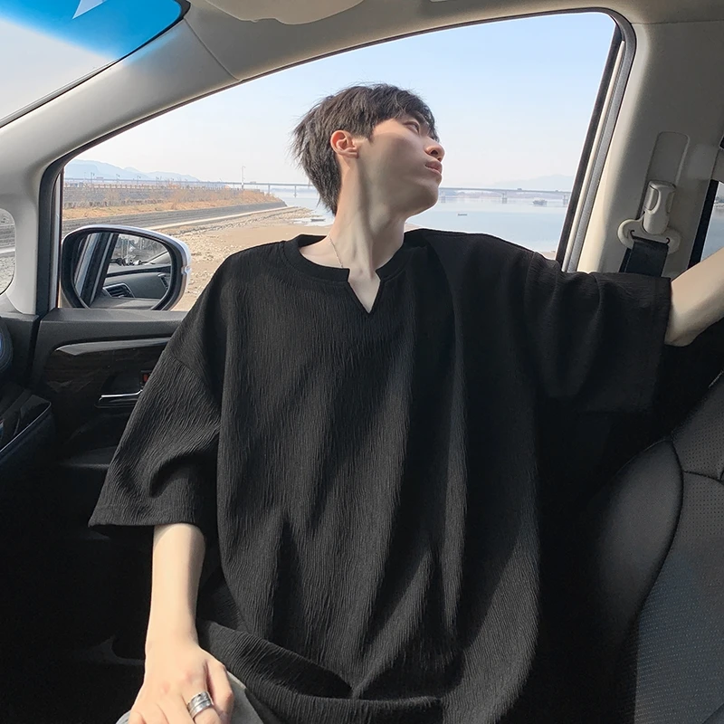 رجل مريح صالح المحملة الأبيض محكم بسط قصيرة الأكمام قميص الصيف سريعة الجافة المواد لينة اللف لباس غير رسمي الرجال المحملة