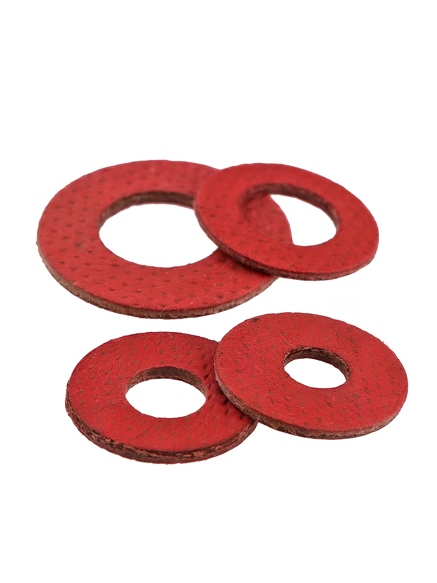100-500pcs Insulating Plain Washer M2 M2.5 M3 M3.5 M4 M5 M6 M7 M8 Red Steel Paper Circular Flat Gasket Ring Thickness 0.5-1mm