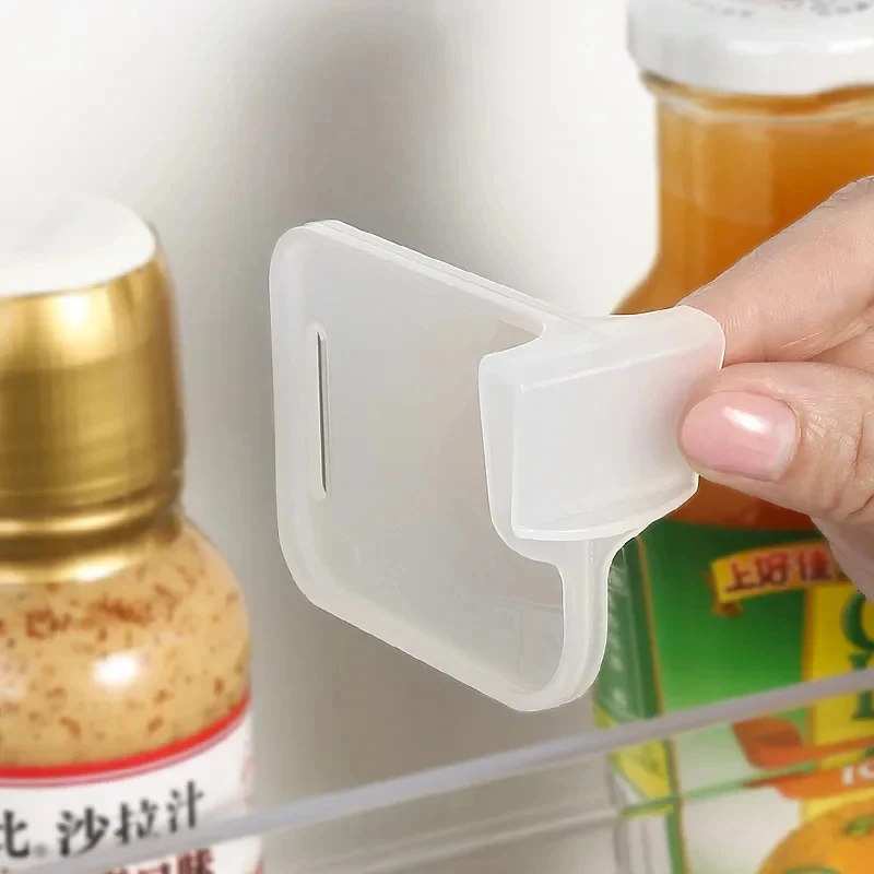 8-48pcs Multifunctional Refrigerator Divider Organizing Adjustable Snap-On Lattice Bracket Clip Organizing Refrigerator Divider