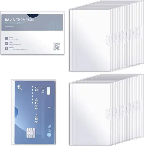 10PCS Soft Clear PVC Waterproof Card Protector Sleeves – Fits SSN, Medicare, Credit & Business Cards