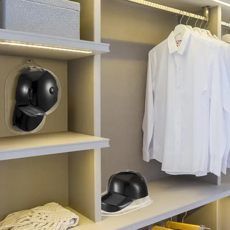 6 قطعة القبعات الشفافة صندوق تخزين عرض المدرجات المنظم الغبار قبعة بيسبول وقبعة دلو جمع صناديق جدار العرض #6