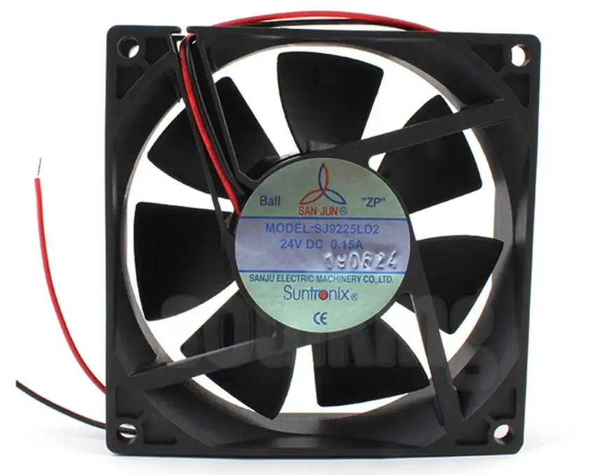 SAN JUN SJ9225LD2 DC 24V 0.15A 92x92x25mm 2-Wire Server Cooling Fan