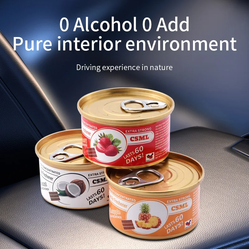 Ambientadores aromatizantes para coche, Perfume, bloques de madera enlatados, sabor a café, aromaterapia automática de larga duración, suministros desodorantes para coche