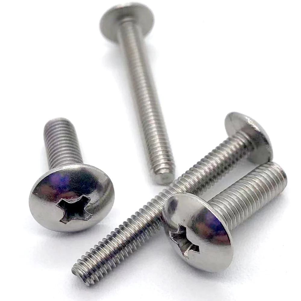2/5/10/50 pz M2 M2.5 M3 M4 M5 M6 M8 In Acciaio Inox 304 di Alta Qualità JISB1111T Croce Phillips Truss Testa Grande Vite Rotonda bullone