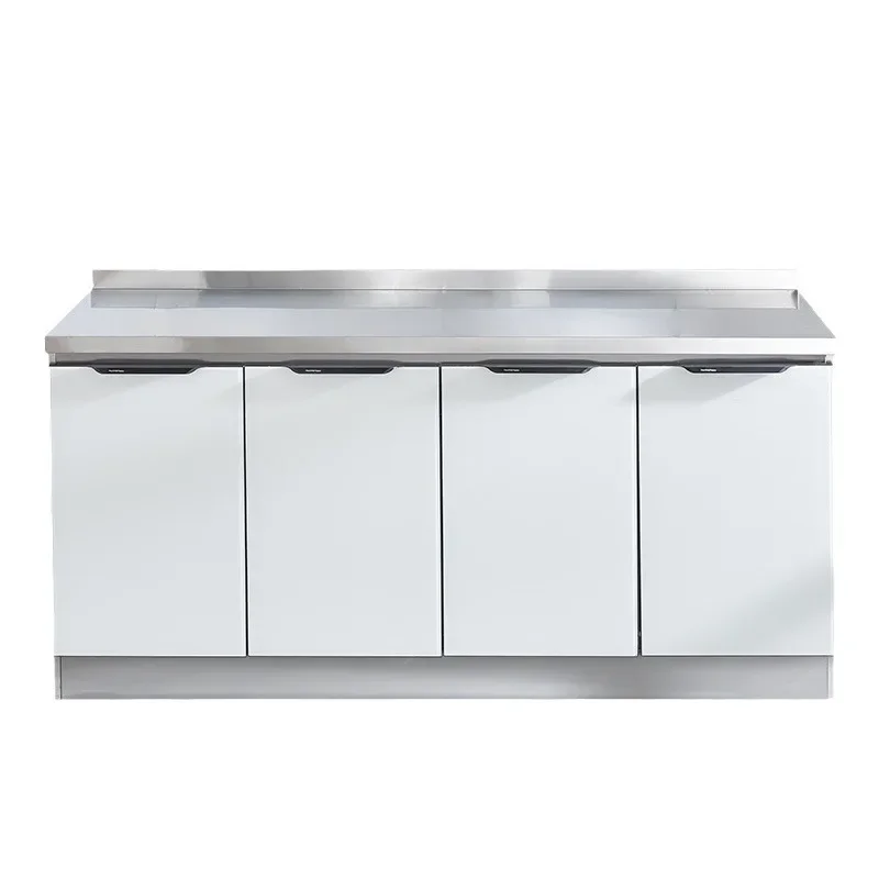 

Rental room, stainless steel, kitchen cabinets, integrated stove, simple rural storage