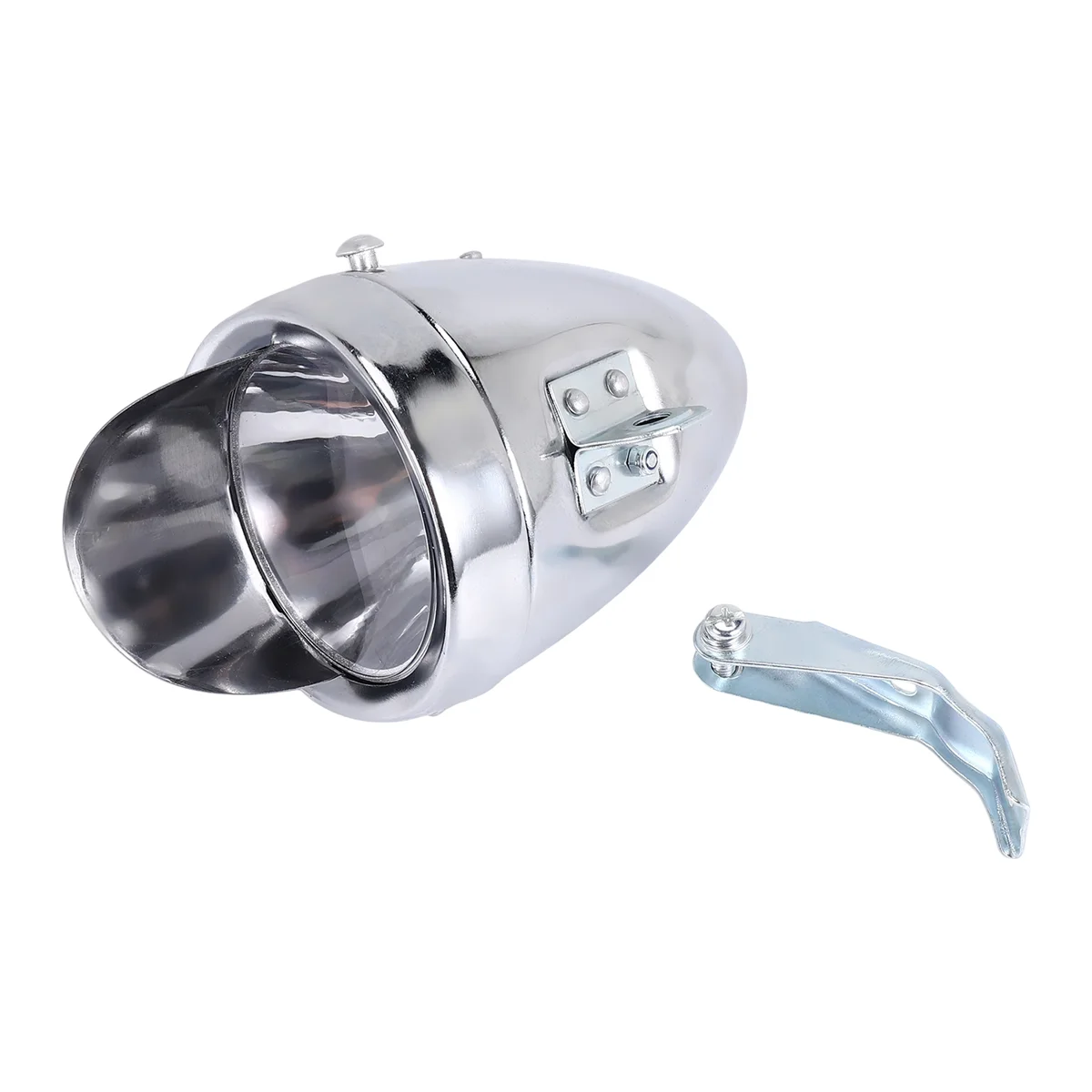 ABHTBicycle قبعة مصباح الدراجة الجبهة ضوء المصابيح الأمامية الرجعية معدن الفضة 6Led المصابيح الأمامية للماء معدات ركوب الخيل دراجة