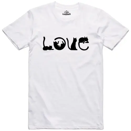 Camiseta de Chat Unisexe, diseño Amour de Chat, Premium