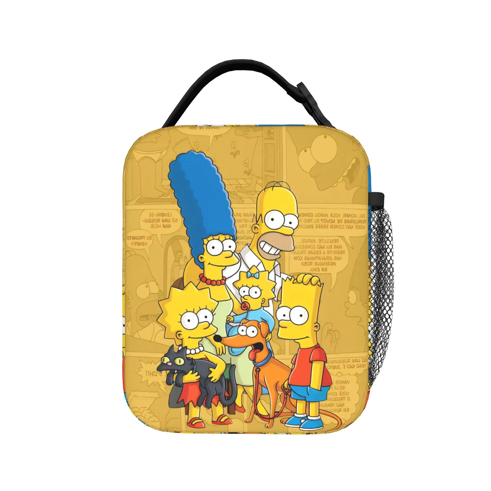 

Anime S-Simpsonss Cartoon Thermal Insulated Lunch Bag for Picnic Reusable Food Bag Men Women Cooler Thermal Lunch Boxes